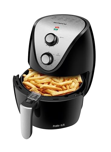 MONDIAL Fritadeira Sem Óleo Air Fryer 3,5L, Preto/Inox, 1500W, 220V - AF-30 I