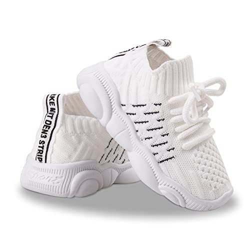 Charrost XXBR-86631 Baby Walking Shoes First Walker Toddler Infant Little Girls Boys Slip-On Wide Chubby Feet Summer Non-Slip Soft Rubber Sole Cute Crib Knit Socks Sneakers Size 5 cover