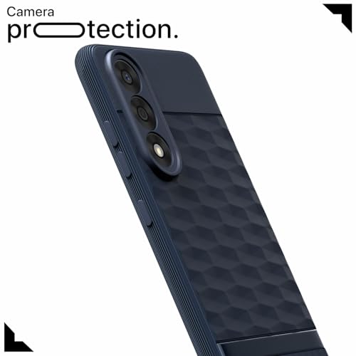 Image of Pikkme Back Cover for OnePlus Nord 5 5G Camera Protection 3D Hexa Cube Design Silicone Protective Bumper Case (Blue)