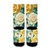 susiyo Yellow Rose Accent Art Hiking Socks Boy Girls - Cushioned Crew Socks for Kids Soft, Breathable & Seamless Toe for All-Day Comfort