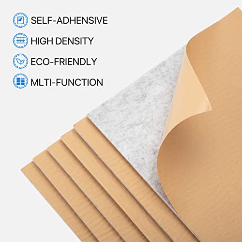 Soundproof Wall Panels, Kuchoow 12 Pack Self-Adhesive Acoustic Panels Sound Absorbing Panel Noise Cancelling Wall Panels Sound Dampening Panels For Wall Door 12" X 12" X 0.4" Snow White #TOP5