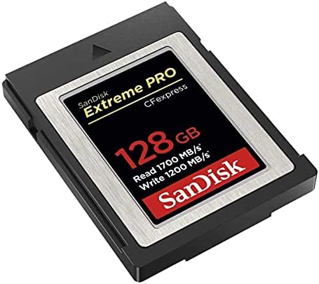 SanDisk Extreme Pro Cfexpress Type B Card,1700 MB/s R & 1200 MB/s W, Black, 128GB