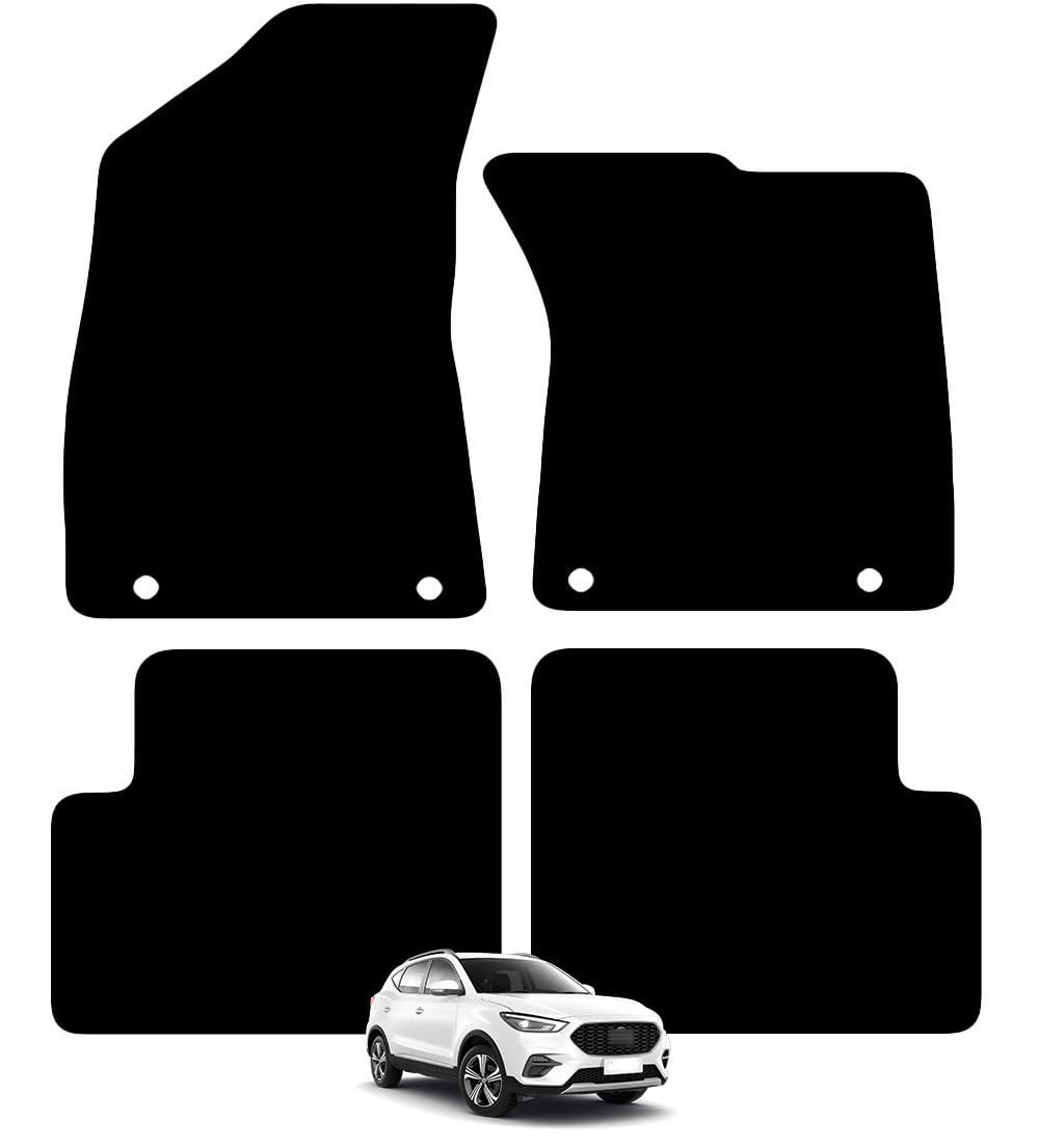 Tailored Black Carpet Car Mats for MG ZS Manual 2017 to 2022-4 Piece Set
