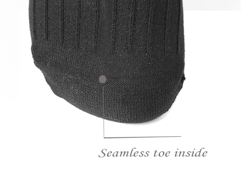 Yomandamor 5-Pack Coolmax Ankle Socks for Men Loose Fitting Casual Socks with Seamless Toe(10-13)3