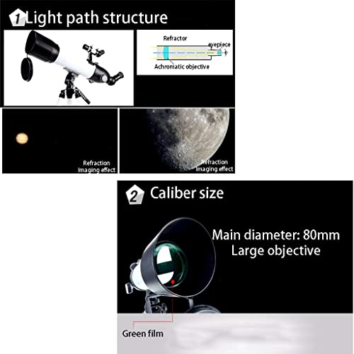 Telescopio Astronómico 80mm con Trípode para Principiantes miniatura 3