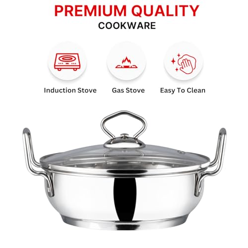 Wok de Acero Inoxidable Vinod con Tapa de Vidrio miniatura 7