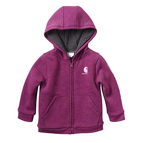 Image of Carhartt Kid's CP9547 Canvas Insulated Hooded Jacket - Girls