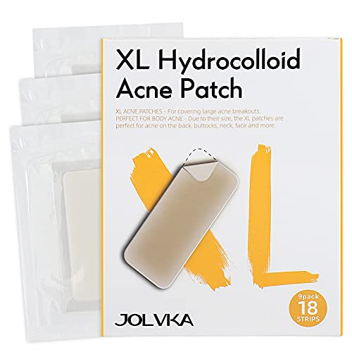 JOLVKA Large Blemish Pimple Patch XL Size-18 Patches, Acne Absorbing Cover Patch Hydrocolloid Spot Dots for Face Pimple Patch Stickers