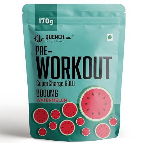 Image of SuperCharge Gold Pre Workout (21 Servings, Watermelon) | Pre Workout Supplements for Men | Supports Strenght, Stamina, Endurance, Energy, Blast Pump - 170 g