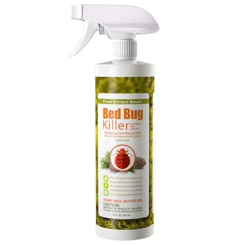 Bed Bug Killer 16 oz EcoVenger by EcoRaider, 100% Kill Efficacy, Bedbugs & Mites, Kills Eggs & The Resistant, Lasting Protection, USDA BIO-Certified, Plant Extract Based & Non-Toxic, Child & Pet Safe