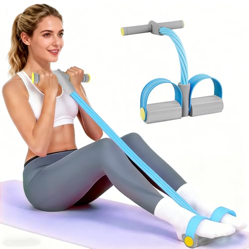 Pedal Resistance Bands with Handles, 6-Tube Fitness Bands