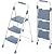 KINGRACK 3 Step Ladder, 900lbs Sturdy Step Stool with Handrail, Non-Skid Wide Pedals, Foldable 3 Stepladder with Safety Locking for Home, Garage, Garden, Office, Blue