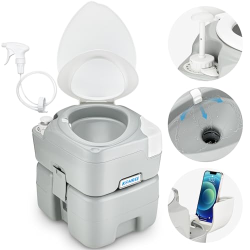 Kohree Camping Toilet Portable 5.3 Gal: 20L Porta Potty for Adults...