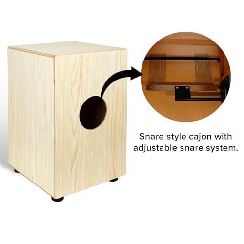 Image of Kadence CL50 Heartbeat Cajon | 40 Adjustable Snare Strands | Maple Body & Walnut Head | Anti-skid Rubber Feet | Includes Learning Course | Brown