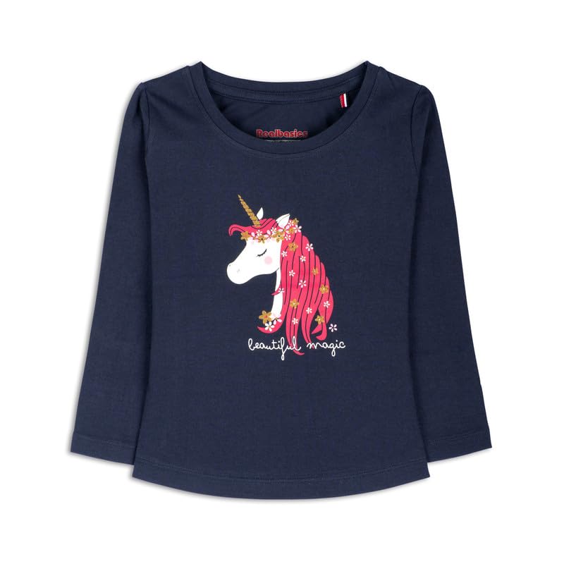 Image of Real Basics Girls Regular Fit Full Sleeves Tshirt (Pack of 1)