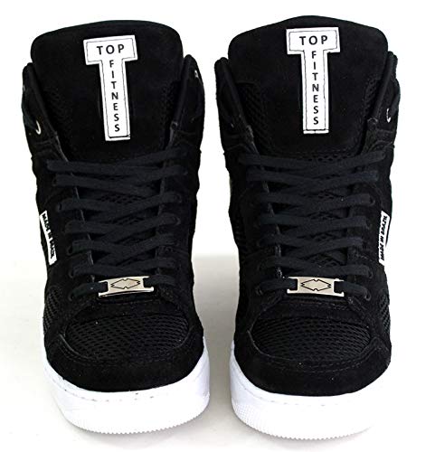 Tenis Botinhas Cano Alto Top Fitness Casual Academia Preto Tamanho:41