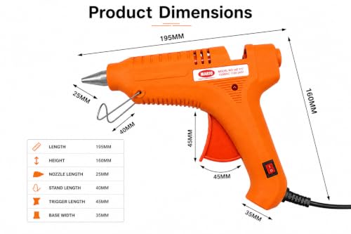 Add Mario 100W Hot Melt Glue Gun for Crafting, DIY and Repair, 5 - Image 3