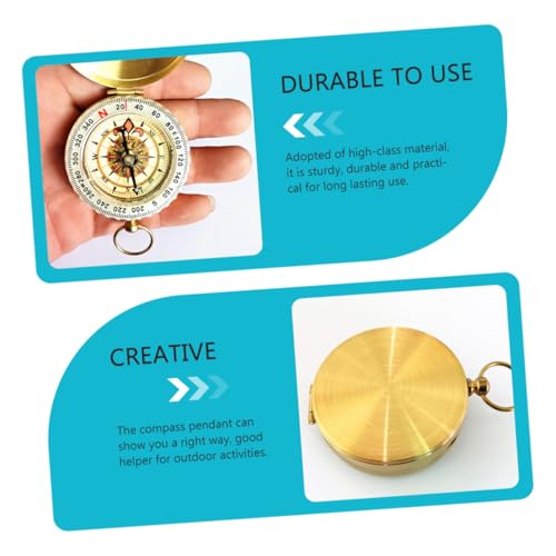 Brújula portátil para camping estilo reloj de bolsillo miniatura 6