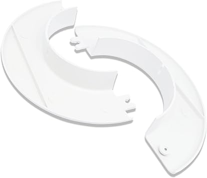 OD 5.1X ID 3X H 1 Floor And Ceiling Plate Cover Split Flange,Wall Hole Decorative Cover For 55mm Diameter PipeWhite,2pcs