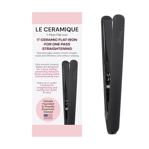 L'ANGE HAIR Le Ceramique 1-Pass Flat Iron Hair Straightener | Fast Heating Ceramic Flat Iron | Best Hot Tools Hair Straightening Iron to Lock in Moisture & Shine | Professional Hair Iron Straightener