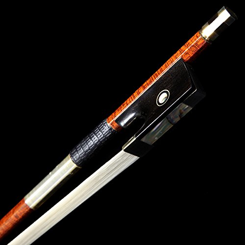 Sky 4/4 Full Size Carbon Fiber Violin Bow Pernambuco Skin Ebony Frog With Silver Wrap #TOP3