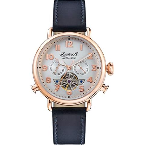 Ingersoll The Muse Automatic Men's Watch with Cream Diala and Blue Leather Strap I09501B Cover