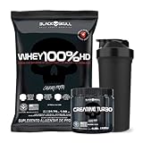 Kit Whey 100% HD Refil 900g + Creatine Turbo 150g + Coq - Black Skull (COOKIES)
