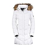 taillierte Passform Bogner Fire + Ice Kiara Off-White - Daunenmantel mit Kunstfell, Größe_Bekleidung_NR:40, Farbe:Off-White