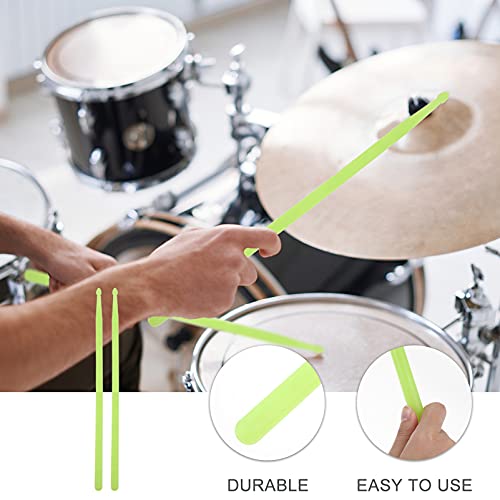 2 baquetas luminosas verdes para percusión miniatura 7
