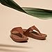 FitFlop Womens Women's Lulu Leather Toe-Post Toepost, Light Tan, US09