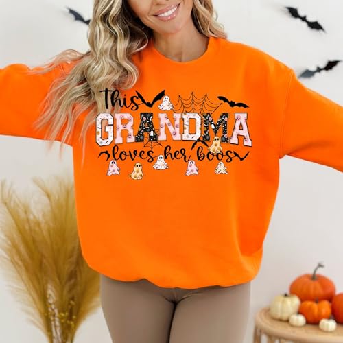Halloween Grandma Shirt, Spooky Grandma Hoodie, Gift for Grandma Sweatshirt, Spooky Grandma Shirt4
