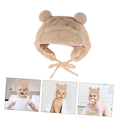 BESPORTBLE Plush Ear Flap Hat for Boys and Girls – Warm Fleece Cartoon Winter Cap Ear Protection for Boys and Girls – Cute and Cozy Headgear for Cold Weather Khaki3
