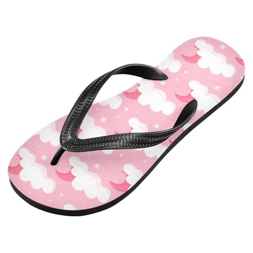 Pink Moon Cloud Star Flip Flops for Beach Thong Sandals Anti-slip Lightweight Beach Shoes for Summer Outdoor Travel2
