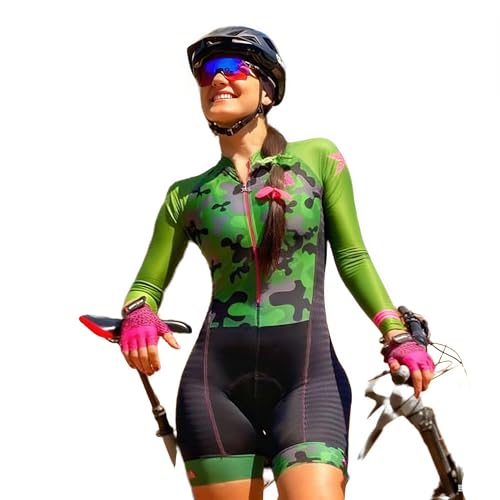 Maillot cyclisme une pièce femme manches longues bleu séchage rapide
