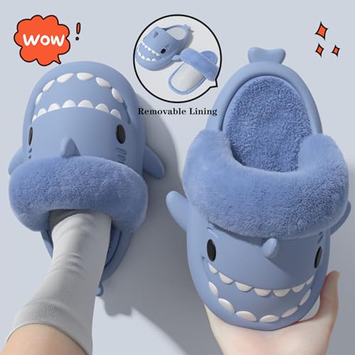 Jfxgjuv Sharklas Polares, Sharklas Originales Kids Polares, Detachable Soft-Soled Warm Non-Slip Slippers, Summer and Winter Shark Slides2