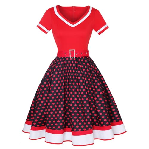 Robe rétro décontractée fluide ceinturée au style intemporel - 4
