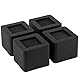 Uping Möbelerhöher Betterhöhung Möbelerhöhung Tischerhöher Elefantenfuß Bed Riser 4St 8,5cm Schwarz
