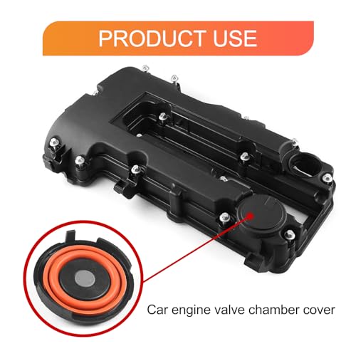 Irinidig IRIQMSG2001BL- 1 Pc Automobile Engine Valve Cover, Pcv Valve Cover Repair Kit With Membrane And Spring, Original Replacement Parts 55573746 25198874, Compatible With Chevrolet Cruze thumb #5