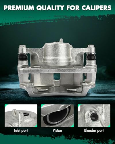 Image of SCITOO Front Right Brake Caliper With Bracket 19B1833 Compatible For Acura EL 1997-2000 For Honda Civic 1996-2011 For Honda Insight 2010-2014