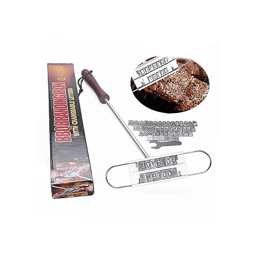 Set de hierro para marcar BBQ de aluminio con letras miniatura 5