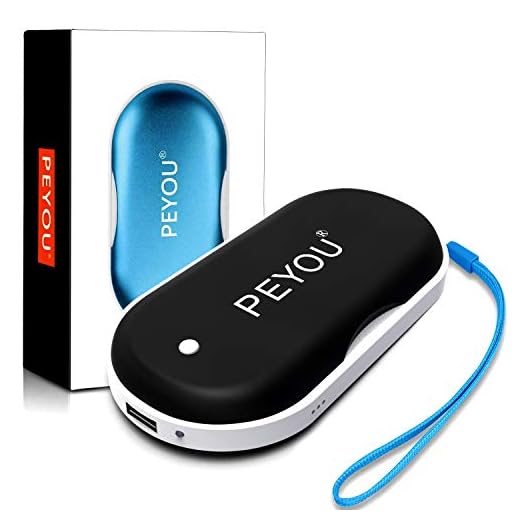 PEYOU Rechargeable Chauffe-Mains,3 en 1 USB Chaufferette Main électrique 5200mAH Portable Batterie Externe avec Fonction d'éclairage LED Compatible pour Smartphones-Cadeau Parfait en Hiver Froid