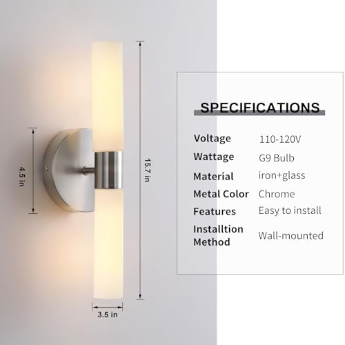 Kuzzull SAND NICKEL MILKY GLASS ROUND PLATE Wall Sconces Set Of Two Brushed Nickel Wall Lamp Sconces Wall Lighting thumb #6