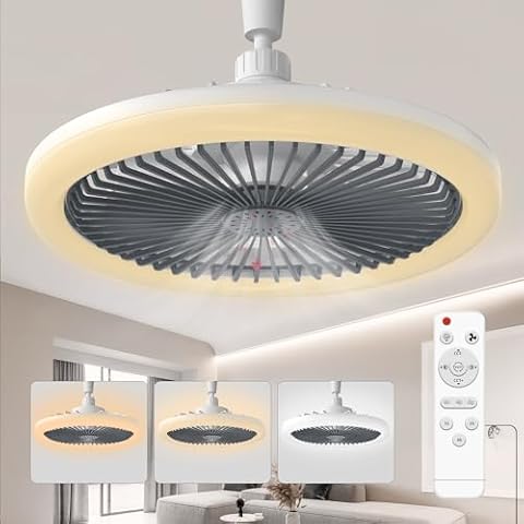BECLOG 10" Ceiling Fan with Light Cover