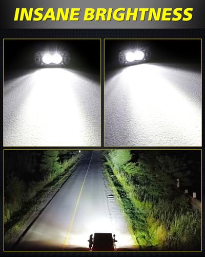 Image of Flush Mount LED Pods, AKD Part CREE LED Flush Bumper Lights 40W Spot Flood Combo Offroad Driving Light Backup Reverse Lights Flush Mount LED Fog Light Pods for Trucks Pickup SUV UTV ATV