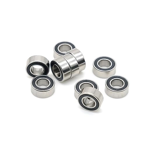 XMDHLTVQ 684-2RS Bearing 4x9x4mm ABEC-7 Miniature 684RS Bearing Steel Ball Bearings L-940DD 10Pcs