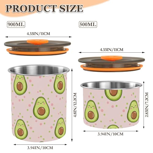 Contenedor de café hermético acero inoxidable 900 ml miniatura 2