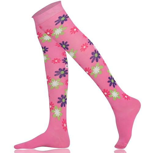 Image of Mysocks Womens Over the Knee Flower Socks