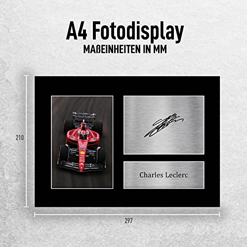 HWC Trading A4 Charles Leclerc Formula 1 Geschenke Gedrucktes Signiertes Autogramm Foto für Fromula 1 und Motorrennen Fans