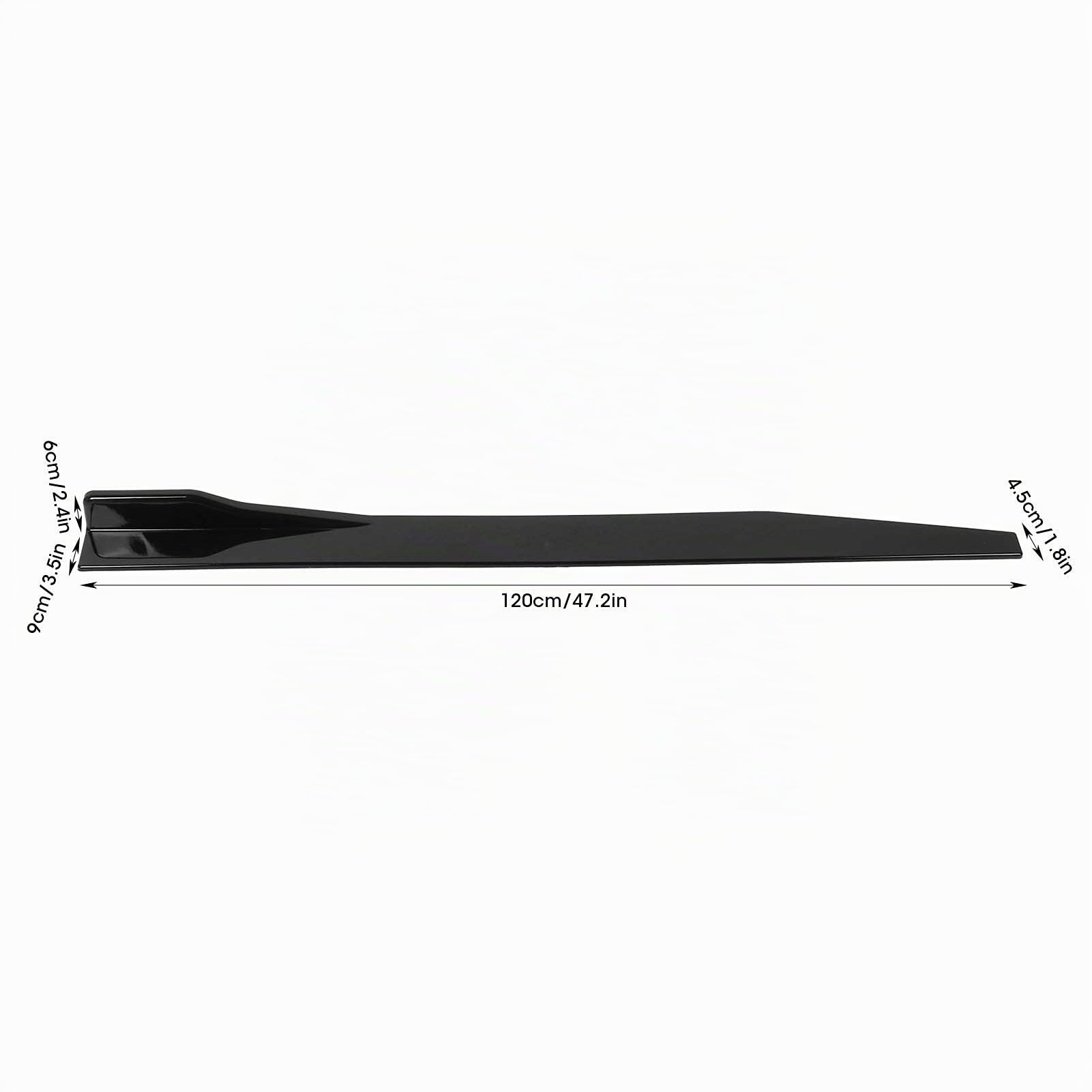 Universal Auto Seitenspoiler Set, 2 Stück, 120cm/47.2 Zoll Seitenrocker Splitter, Flügel Canard Diffusor Seitenschürzenverlängerung