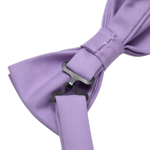 Image of Hi-Tie Bow Ties for Men Pre-Tied Pocket Square with Cufflinks Mens Bowtie Sets for Wedding Formal Party